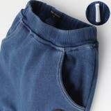 ワッペン付インディゴ爆温裏起毛裾リブ長パンツ | こどもの森e-shop | 詳細画像3 