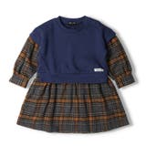 チェック切替重ね着風裏毛ワンピース | こどもの森e-shop | 詳細画像3