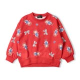 レッド | 日本製ダディコ総柄裏毛トレーナー | こどもの森e-shop