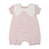 ピンク | リボン衿ロンパース | こどもの森e-shop
