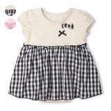 チェック・小花柄スカート半袖ロンパース | こどもの森e-shop | 詳細画像1 