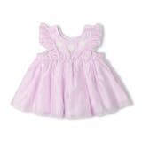 ラベンダー | お花モチーフ付無地チュニック | こどもの森e-shop