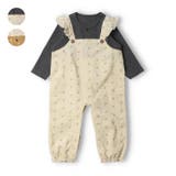 さくらんぼ柄シャツコールサロペ風ロンパース | こどもの森e-shop | 詳細画像1 