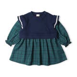 コン | チェック柄切替長袖ワンピース | こどもの森e-shop