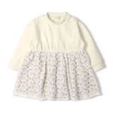 レースドッキングボーダー 無地裏毛ワンピース 80cm～130cm | こどもの森e-shop | 詳細画像3 