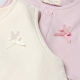 うさぎ刺繍リボン付き裏毛ベスト | こどもの森e-shop | 詳細画像4 