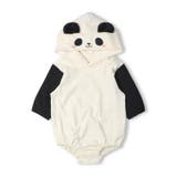パンダ | パンダ・うさぎフード付なりきり長袖ロンパース | こどもの森e-shop