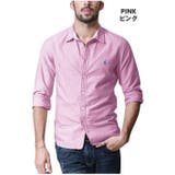 ピンク | シャツ メンズ 長袖 ストレッチ メンズ トップ スシャツ カジュアルシャツ | MATCH麻吉
