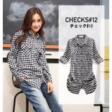 チェック シャツ ロングシャツ レディース 大きいサイズ チェックネルシャツ | MATCH麻吉 | 詳細画像12 