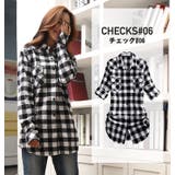 チェック シャツ ロングシャツ レディース 大きいサイズ チェックネルシャツ | MATCH麻吉 | 詳細画像6 