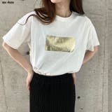 箔プリントオーバーサイズTシャツ | me Jane | 詳細画像1