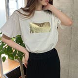 ゴールド | 箔プリントオーバーサイズTシャツ | me Jane
