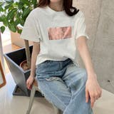 ピンク | 箔プリントオーバーサイズTシャツ | me Jane