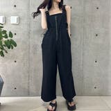ライトオンデニムウエストドロストオールインワン | me Jane | 詳細画像25