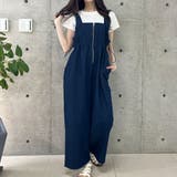 ライトオンデニムウエストドロストオールインワン | me Jane | 詳細画像3