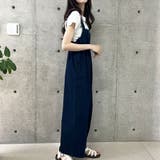 ライトオンデニムウエストドロストオールインワン | me Jane | 詳細画像7