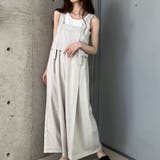 アイボリー | ヘザーエステルツイルケープサロペット | me Jane