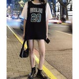 バスケビブス風タンクトップドッキングTシャツ | me Jane | 詳細画像10