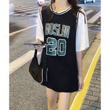 バスケビブス風タンクトップドッキングTシャツ | me Jane | 詳細画像11
