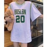 ホワイト | バスケビブス風タンクトップドッキングTシャツ | me Jane