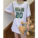 バスケビブス風タンクトップドッキングTシャツ | me Jane | 詳細画像16