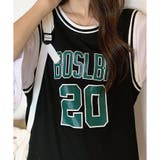 バスケビブス風タンクトップドッキングTシャツ | me Jane | 詳細画像4