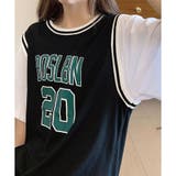 バスケビブス風タンクトップドッキングTシャツ | me Jane | 詳細画像7