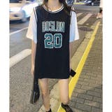 バスケビブス風タンクトップドッキングTシャツ | me Jane | 詳細画像8