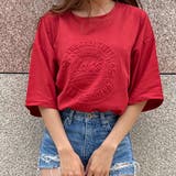 レッド | CLASSICエンボスTシャツ | me Jane