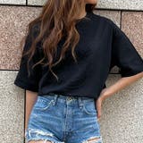 ブラック | CLASSICエンボスTシャツ | me Jane