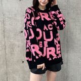 ピンク | 総ロゴジャガードニット | me Jane