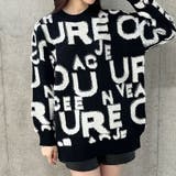 ホワイト | 総ロゴジャガードニット | me Jane