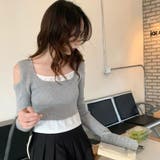 レイヤード風オープンショルダーTOPS | me Jane | 詳細画像9