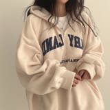 ハーフジップロゴ入りボアプルパーカー | me Jane | 詳細画像14