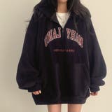 ハーフジップロゴ入りボアプルパーカー | me Jane | 詳細画像15