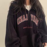 ハーフジップロゴ入りボアプルパーカー | me Jane | 詳細画像18