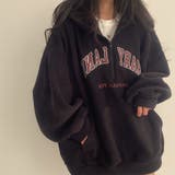 ハーフジップロゴ入りボアプルパーカー | me Jane | 詳細画像20