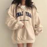 ハーフジップロゴ入りボアプルパーカー | me Jane | 詳細画像3