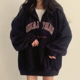 ハーフジップロゴ入りボアプルパーカー | me Jane | 詳細画像8