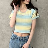 イエロー | グラデーションクロップド丈トップス | me Jane