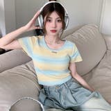グラデーションクロップド丈トップス | me Jane | 詳細画像7