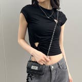 ハートカットアウトショート丈Tシャツ 春 韓国トップス | me Jane | 詳細画像7