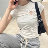 ハートカットアウトショート丈Tシャツ 春 韓国トップス | me Jane | 詳細画像18