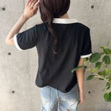 胸ハート配色スキッパーポロトップス | me Jane | 詳細画像20