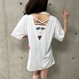 バックオープンロゴプリントTシャツ | me Jane | 詳細画像8