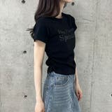 エンボス加工ロゴ半袖Tシャツ | me Jane | 詳細画像18