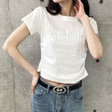 エンボス加工ロゴ半袖Tシャツ | me Jane | 詳細画像4