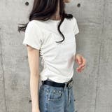 エンボス加工ロゴ半袖Tシャツ | me Jane | 詳細画像7