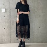 レース切替ロングTシャツ | me Jane | 詳細画像5