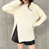 オフホワイト | スタンドカラーダブルZIPニット | me Jane